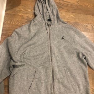 Jordan men’s XXL grey zip up Hoodie